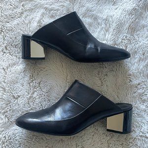 Pierre Hardy Illusion Leather Block-heel Mules In Black - Size 37 EU
